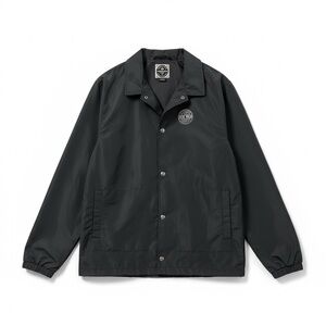 Airblaster Landform Windbreaker Jacket Snap Front Graphic Black Mens Medium